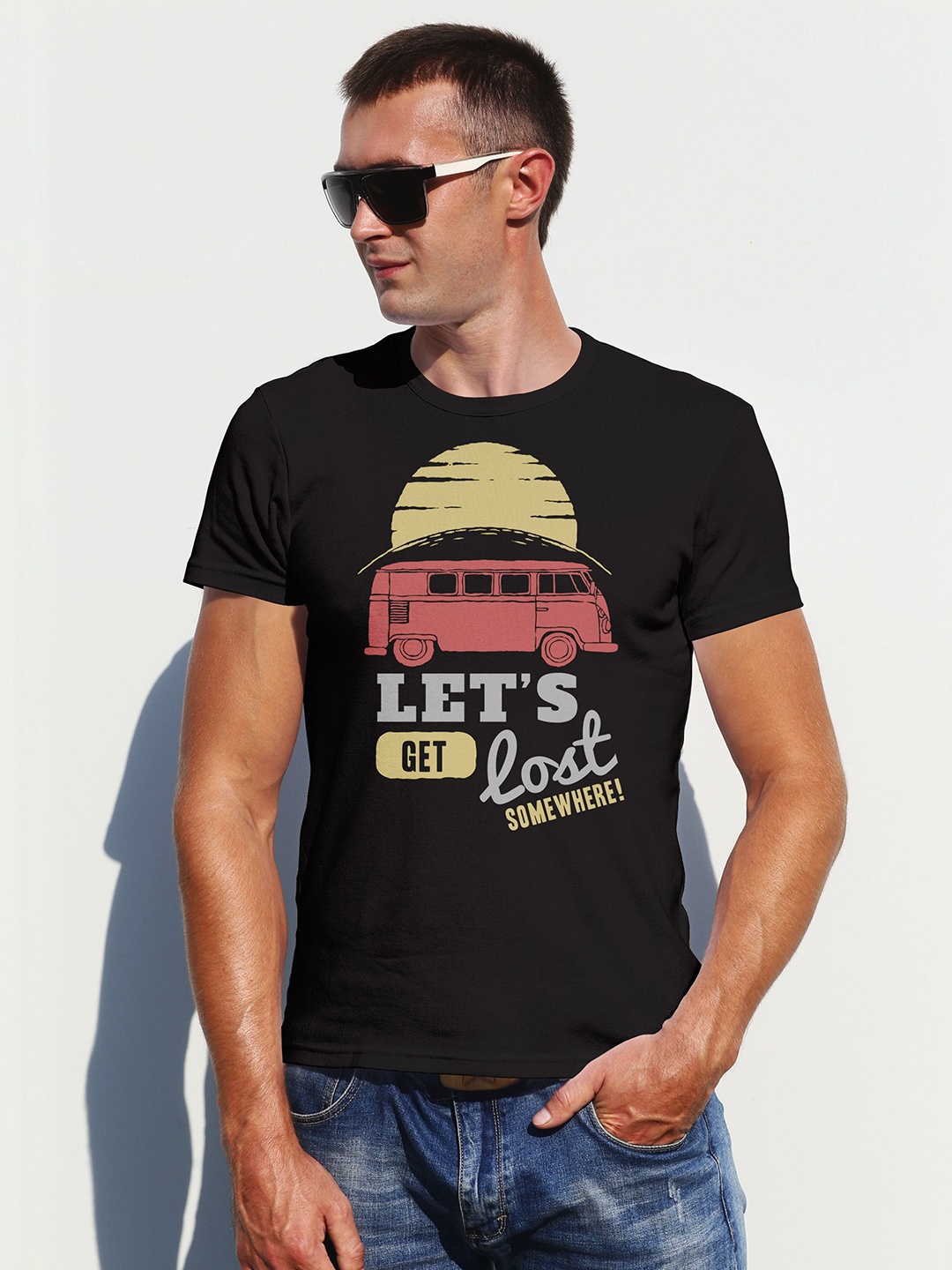 

Moda Rapido Men Printed T-shirt, Black