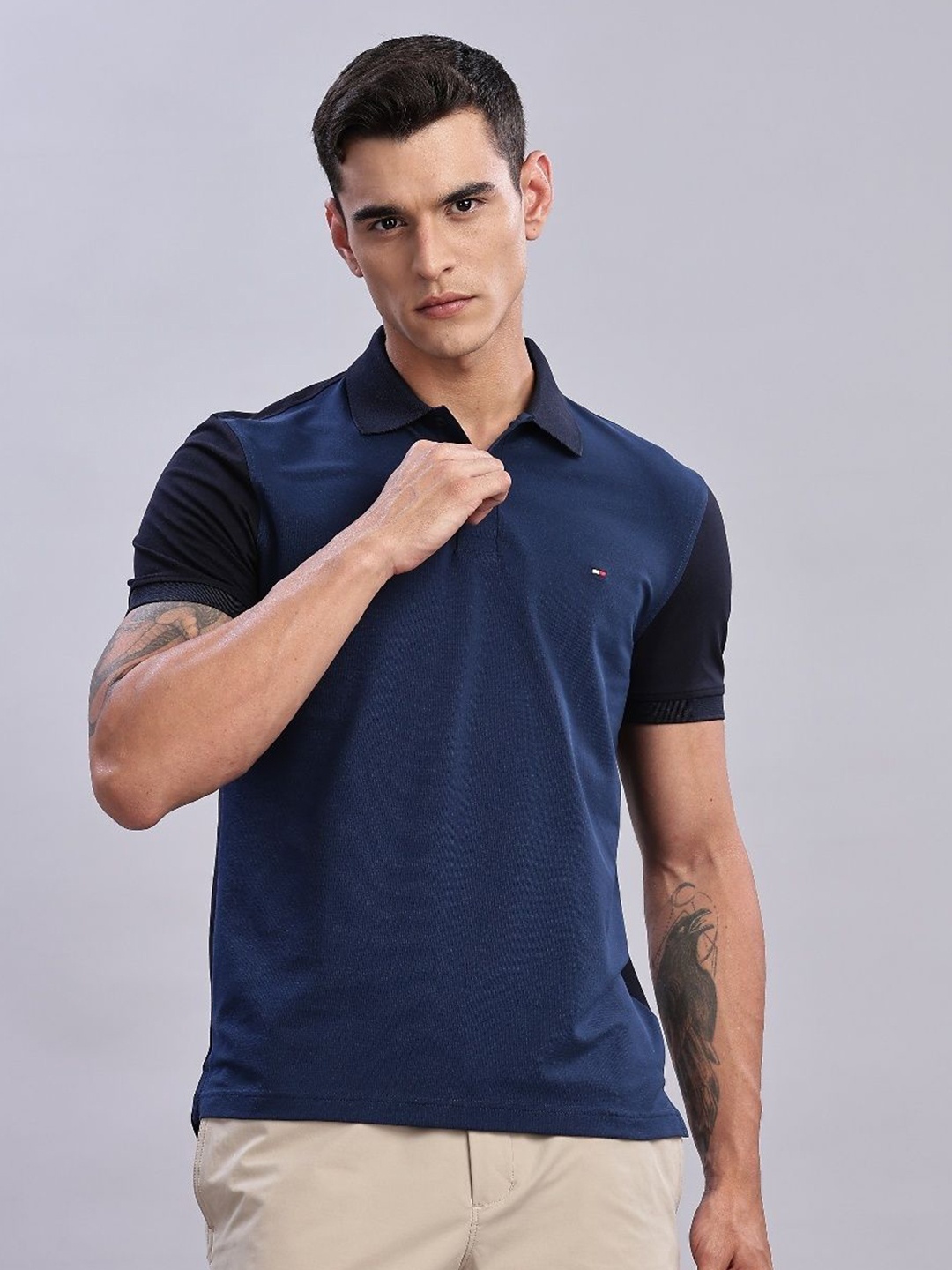 

Tommy Hilfiger Men Polo Collar T-shirt, Navy blue