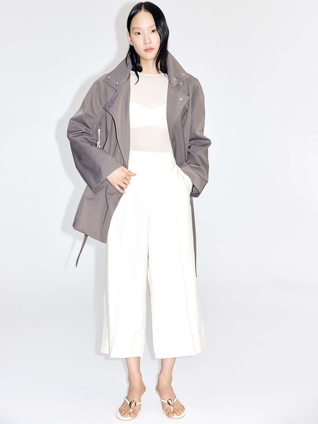 

H&M Tailored Culottes, White