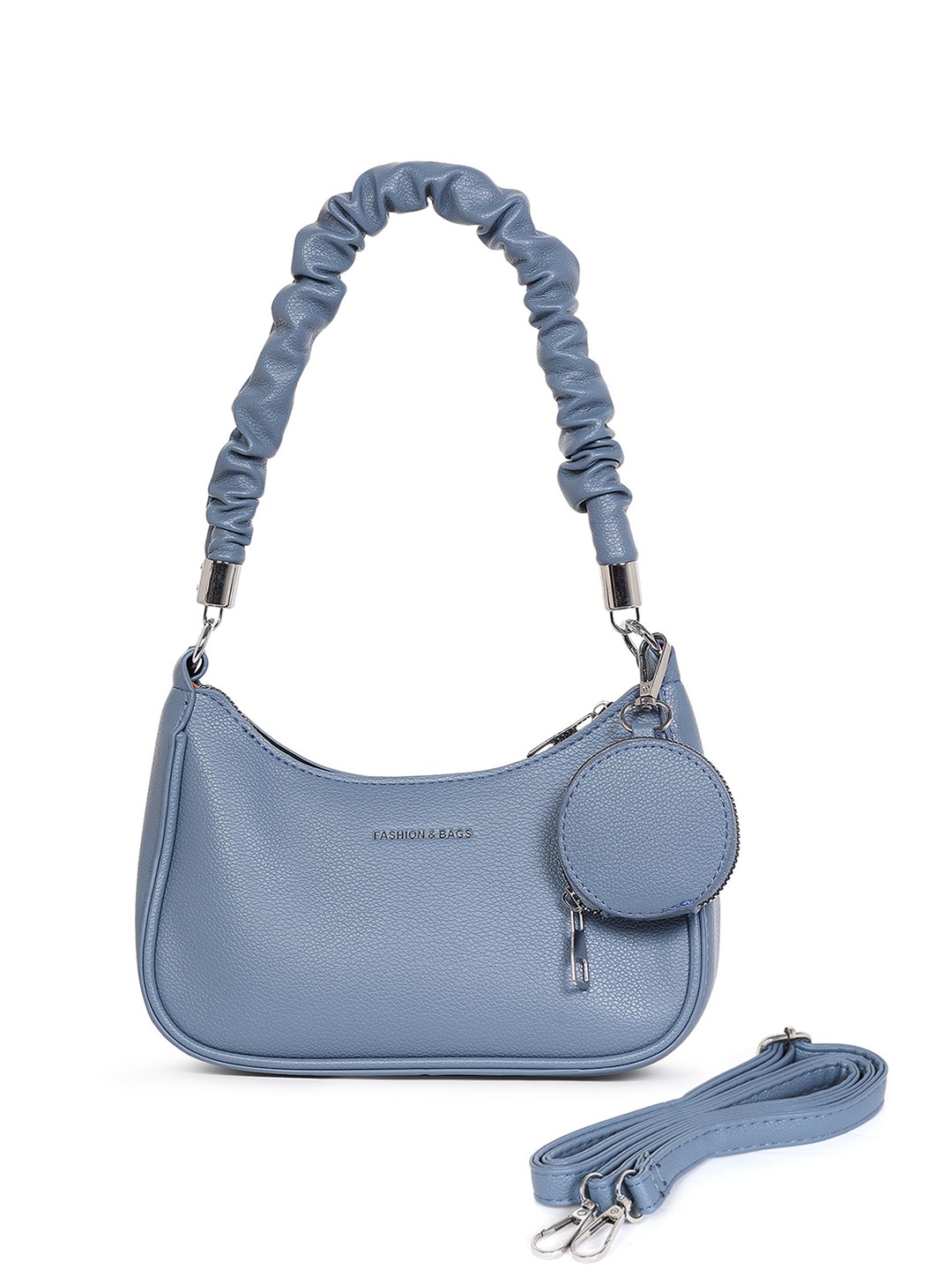 

Pramadda Pure Luxury PU Half Moon Shoulder Bag, Grey