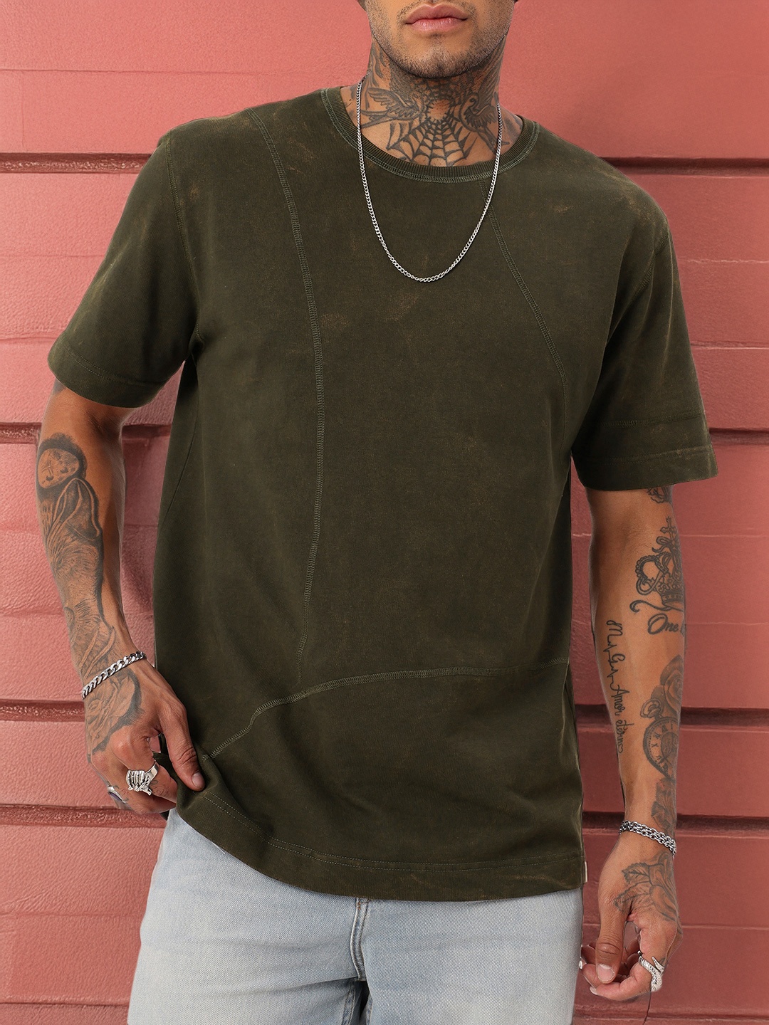 

Kook N Keech Urban Cool Relaxed Fit Washed T-shirt, Olive