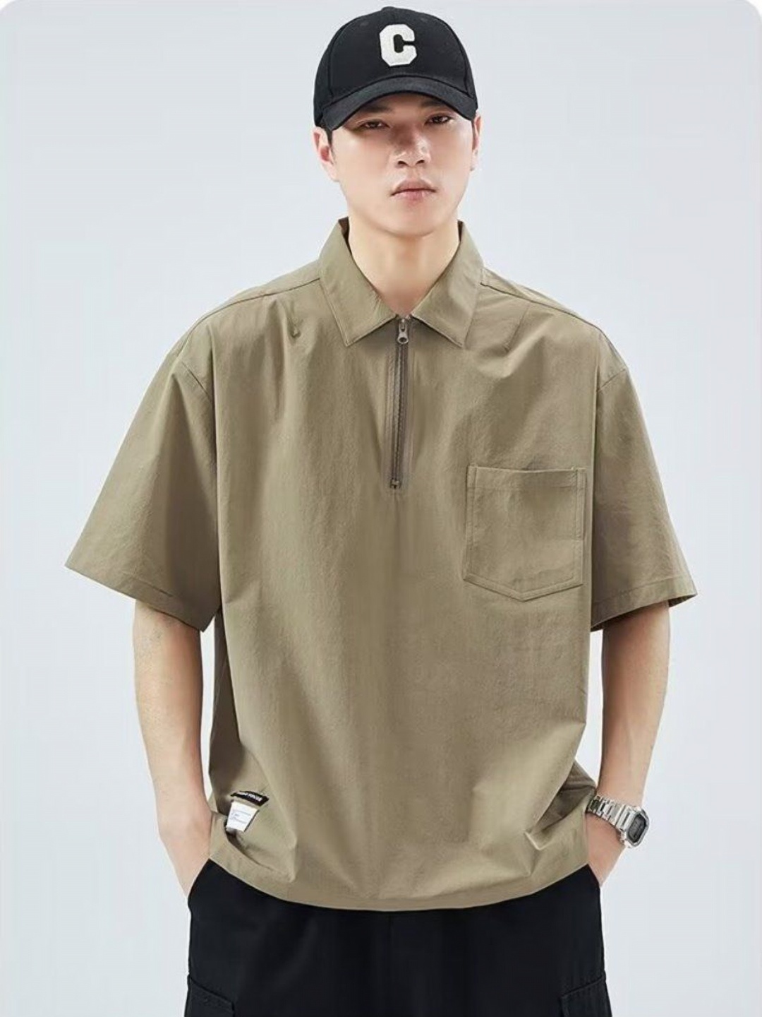 

StyleCast Men Polo Collar T-shirt, Green