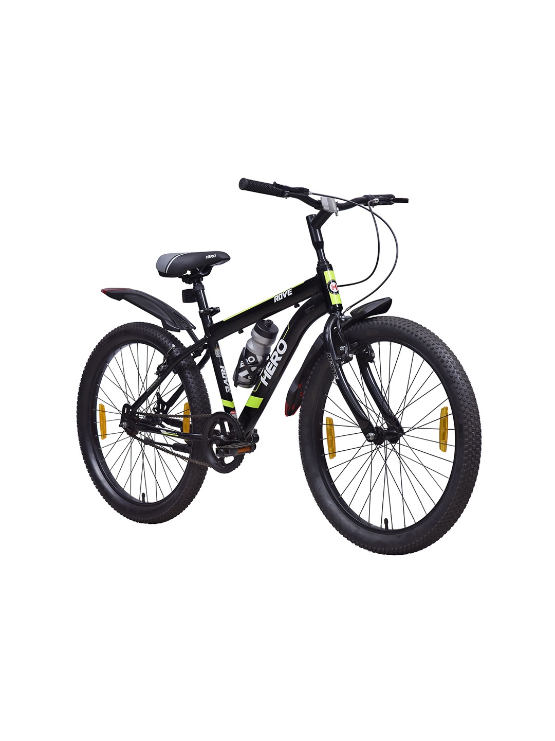 

Hero Rove 24T MTB Bike Single Speed Rigid Mountain Bike, Black