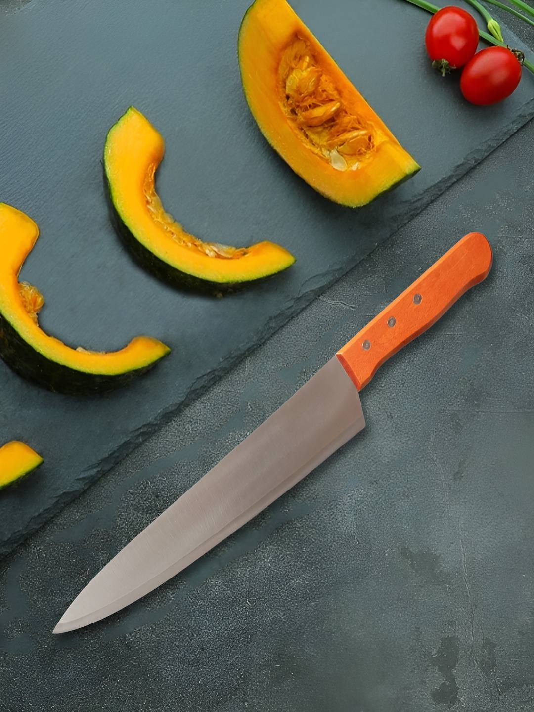 

MACHADO Silver-Toned and Brown Stainless Steel Knife