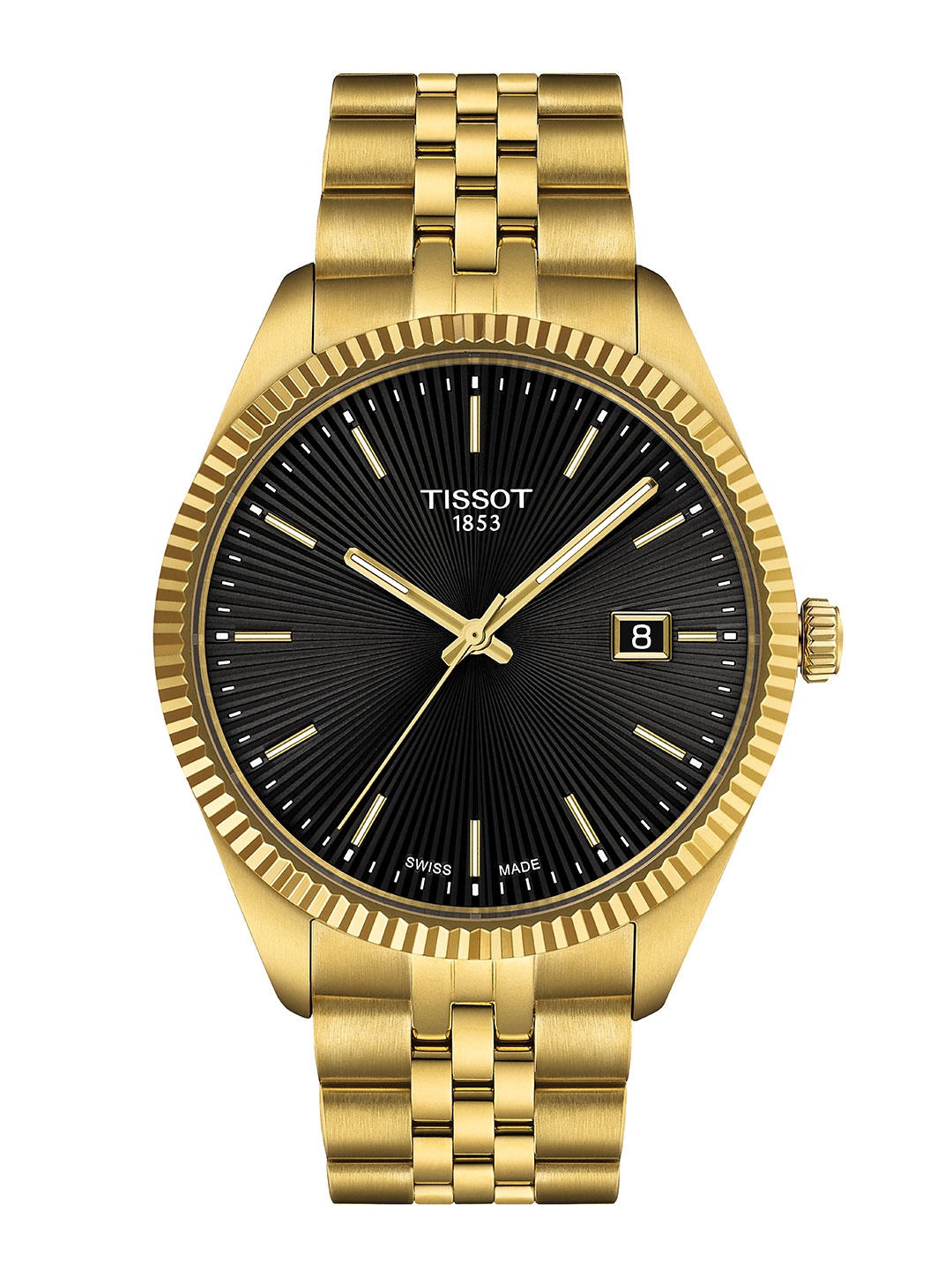 

TISSOT Men Dial & Stainless Steel Bracelet Style Straps Analogue Watch T1564103305100, Black