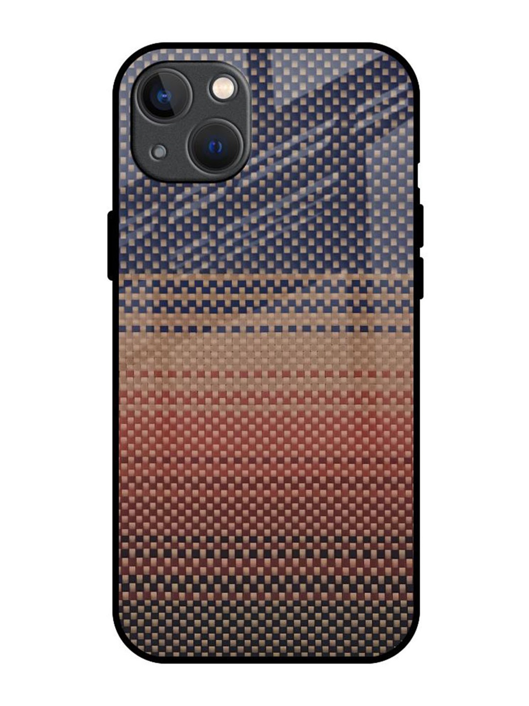 

QRIOH Abstract Printed iPhone 13 Mini Back Case Mobile Accessories, Navy blue