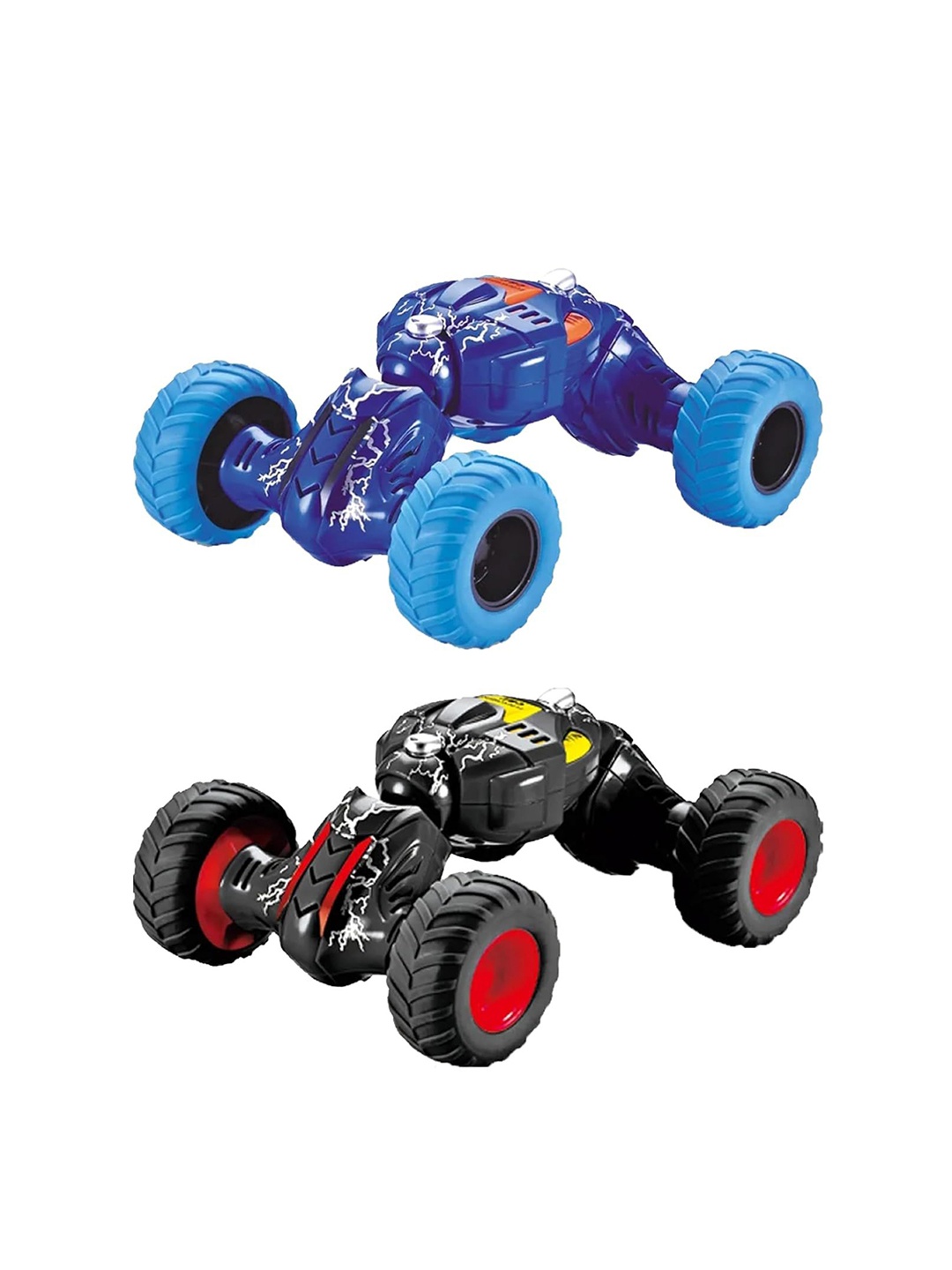 

PIPALIYA Kids 2-Pcs Telescopic Pull Back Monster Toy Car With Press-Pull-Leave, Blue