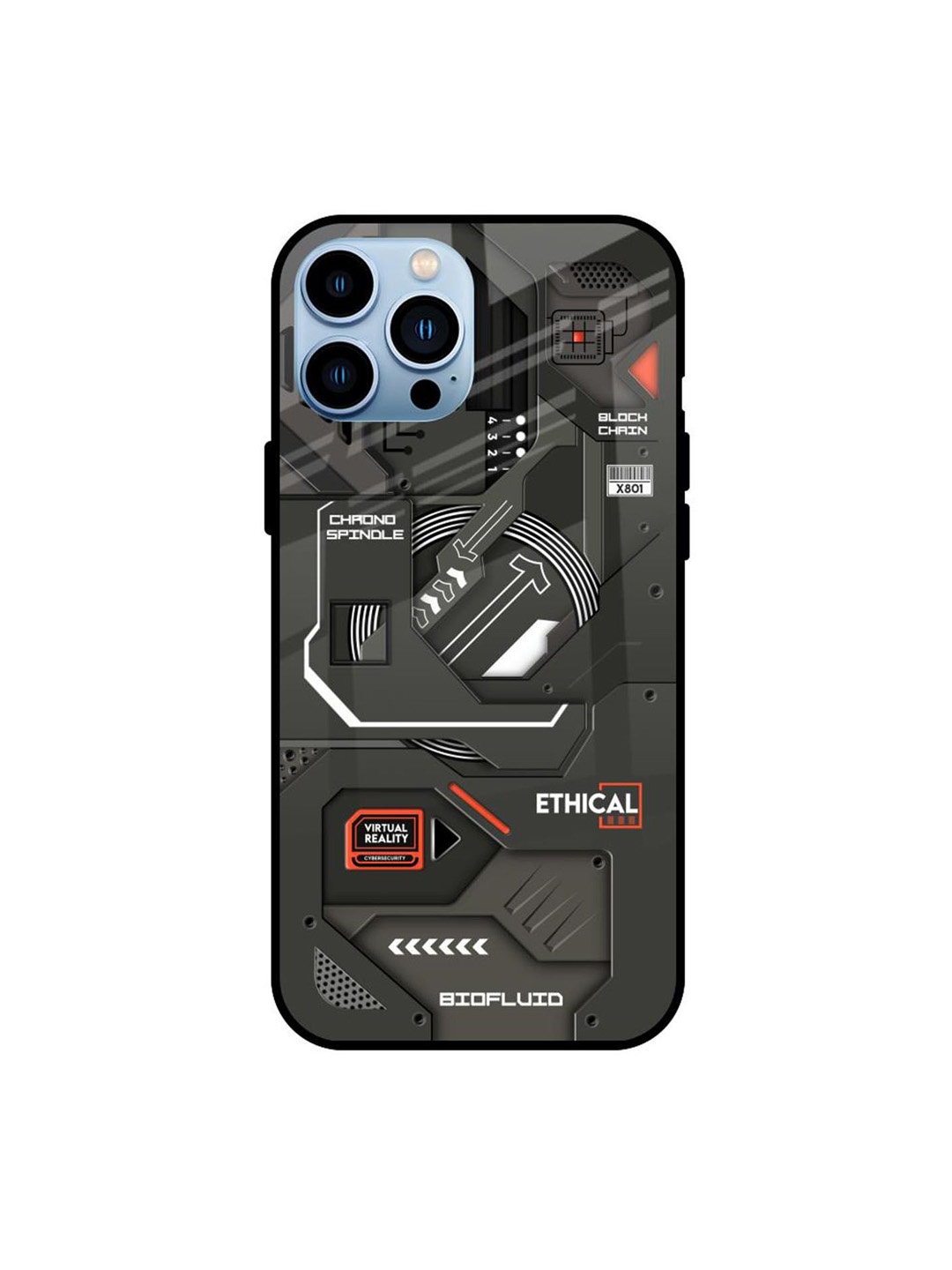 

QRIOH Typography Printed iPhone 13 Pro Max Back Case Mobile Accessories, Black