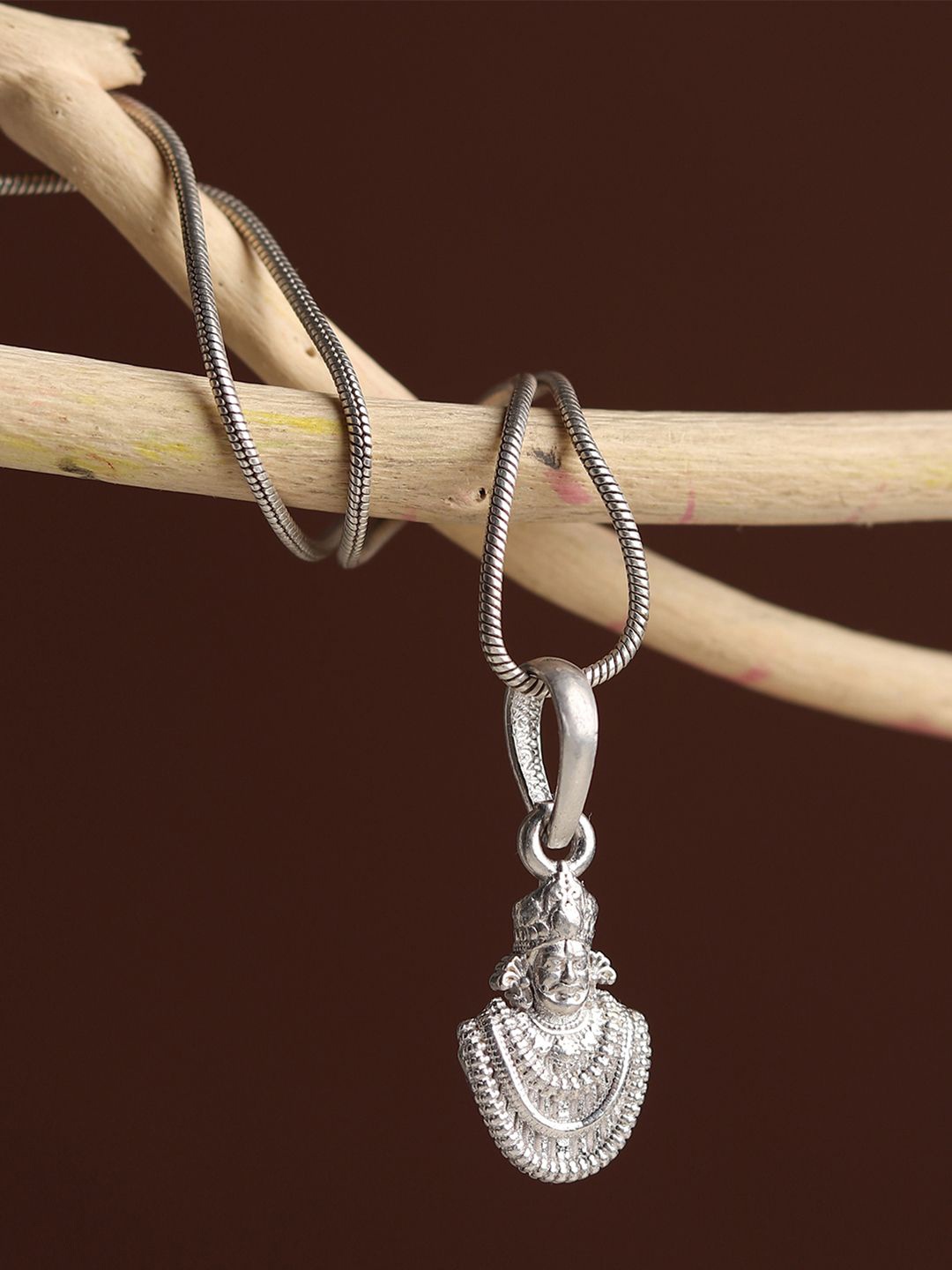 

AKSHAT SAPPHIRE Kids 925 Sterling Silver Plated God Khatu Shyam Pendant