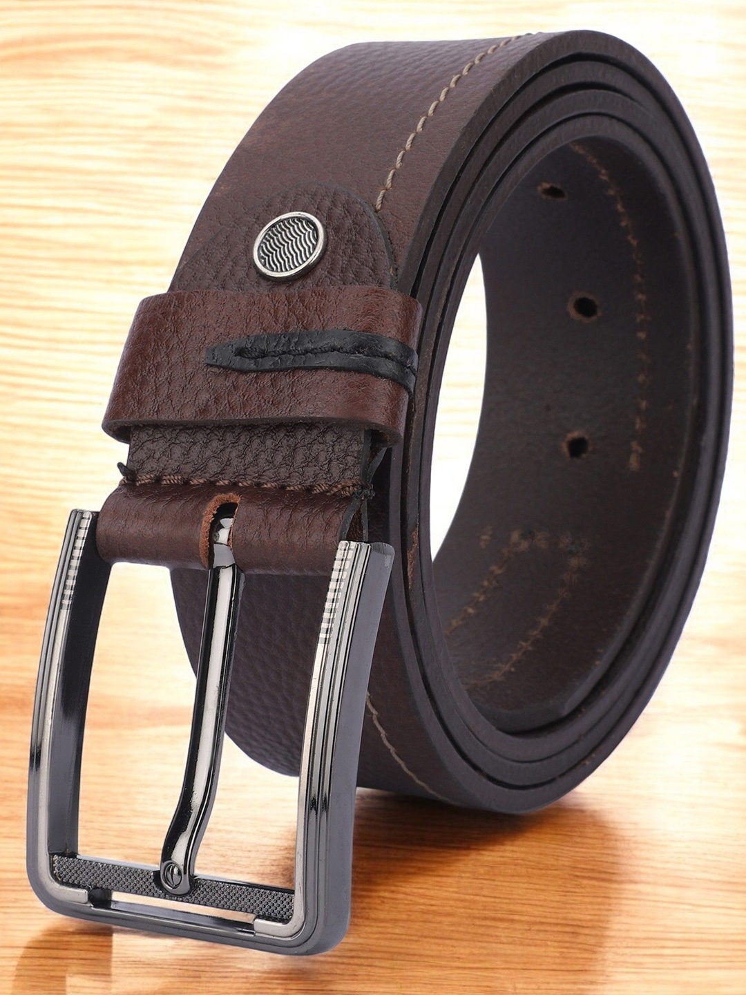 

WROGN Men Leather Formal Belt, Brown