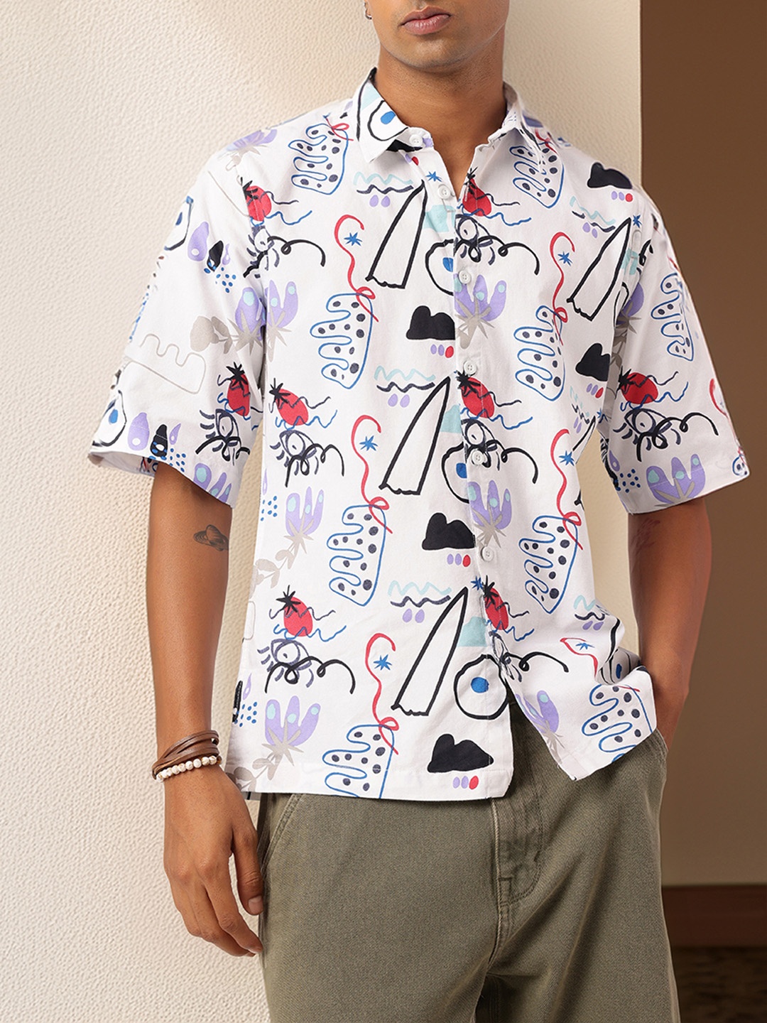 

Kook N Keech Getaway Vibe Graphic Printed Relaxed Shirt, Multi