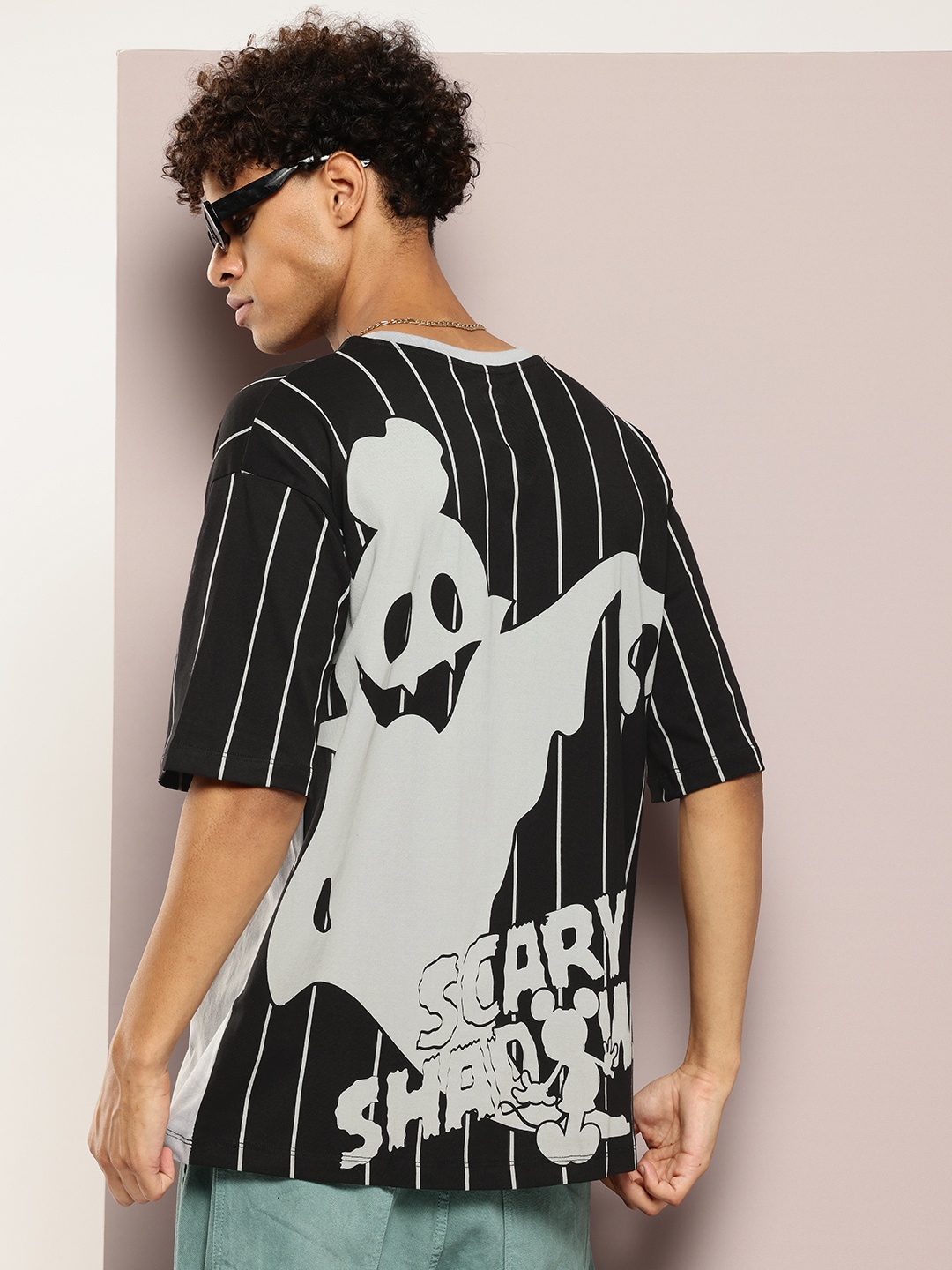 

Kook N Keech Disney Printed Oversized Pure Cotton T-shirt, Black