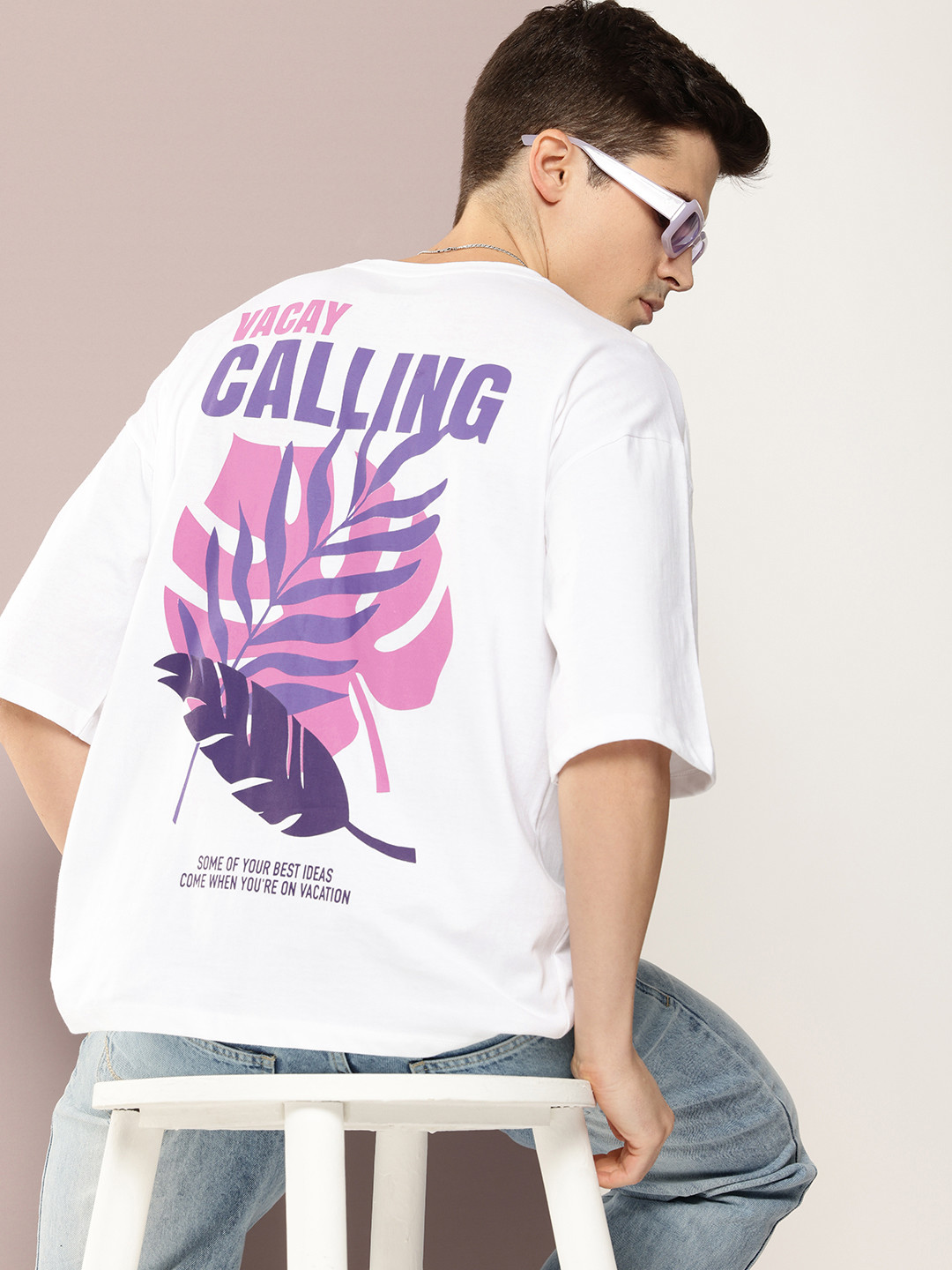 

Kook N Keech Typography Printed Drop-Shoulder Sleeves Pure Cotton T-shirt, White