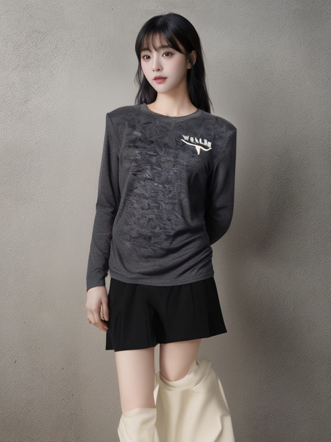 

StyleCast Women Printed T-shirt, Black