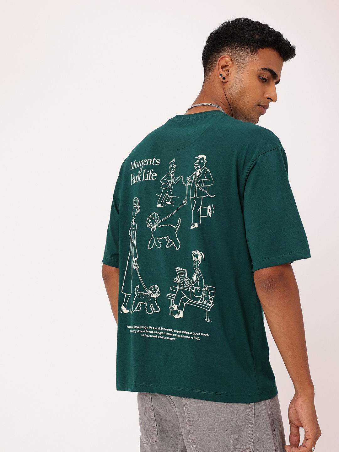

Kook N Keech City Life Vibes Printed Oversized T-shirt, Green