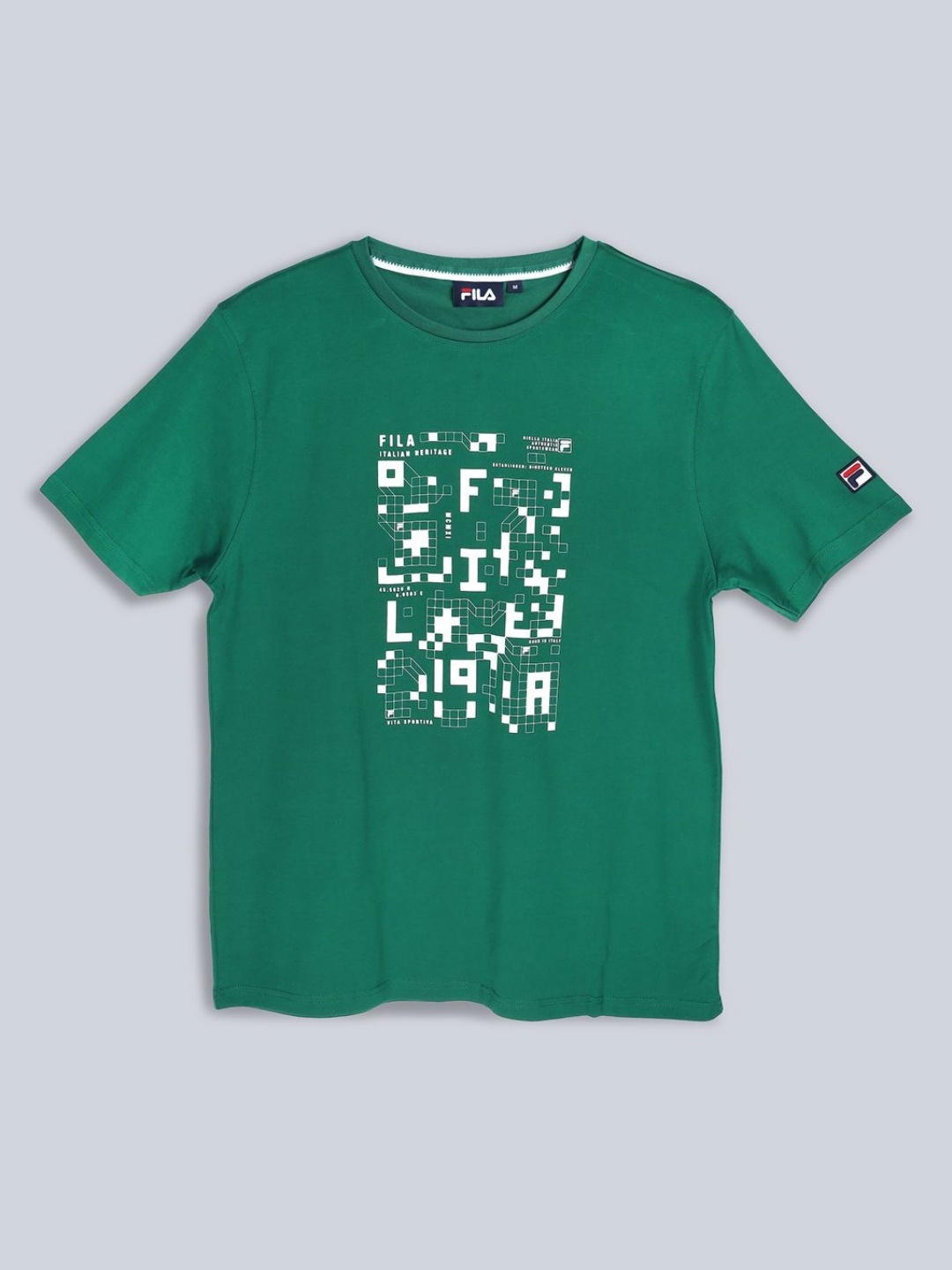 

FILA Unisex Printed Applique T-shirt, Green
