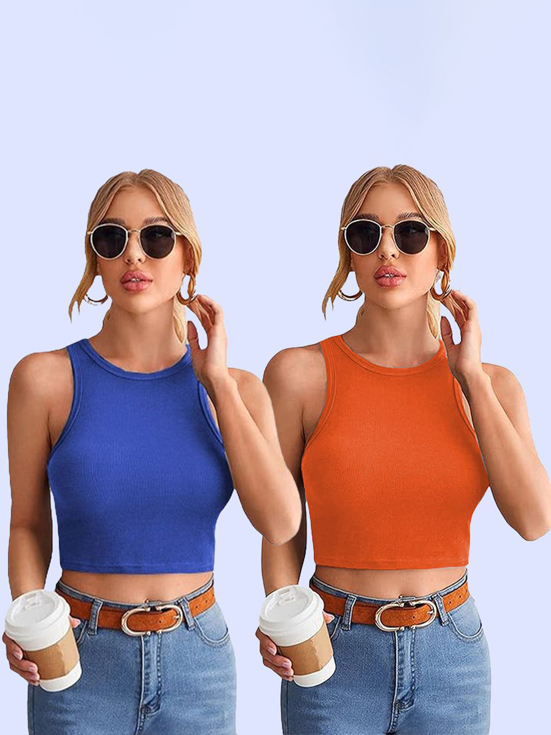 

Mast & Harbour Cotton Crop Top, Multi