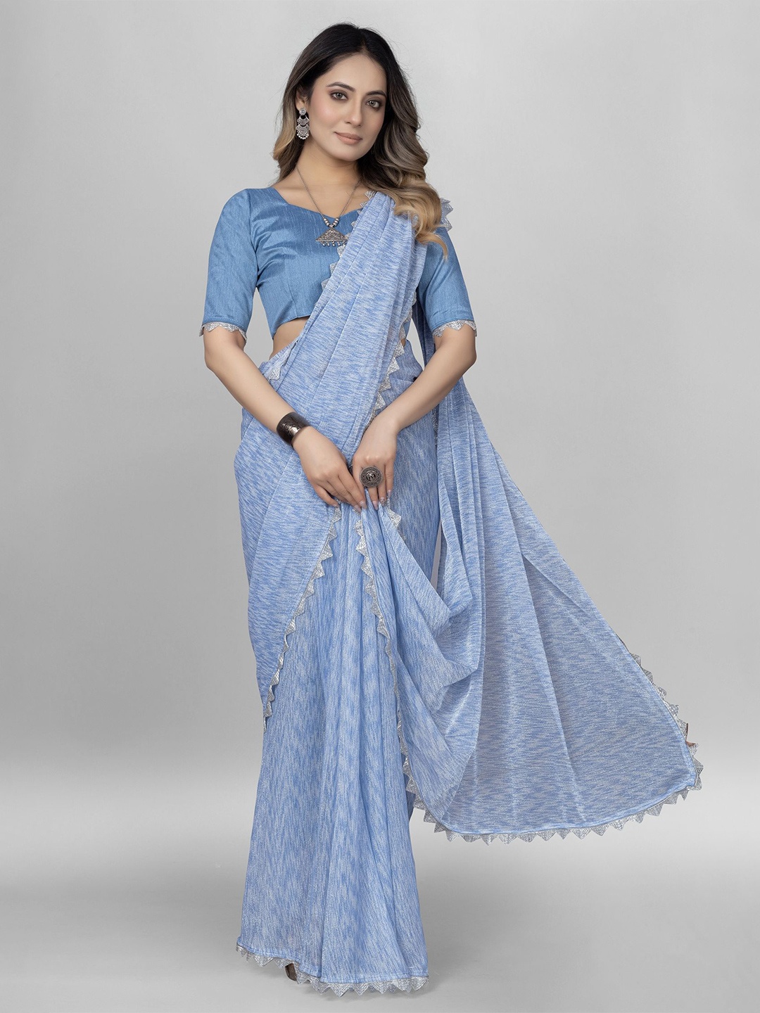 

JULEE Saree, Turquoise blue