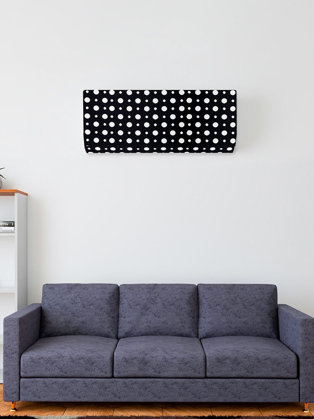

Kuber Industries Black & White Printed Windproof AC Cover