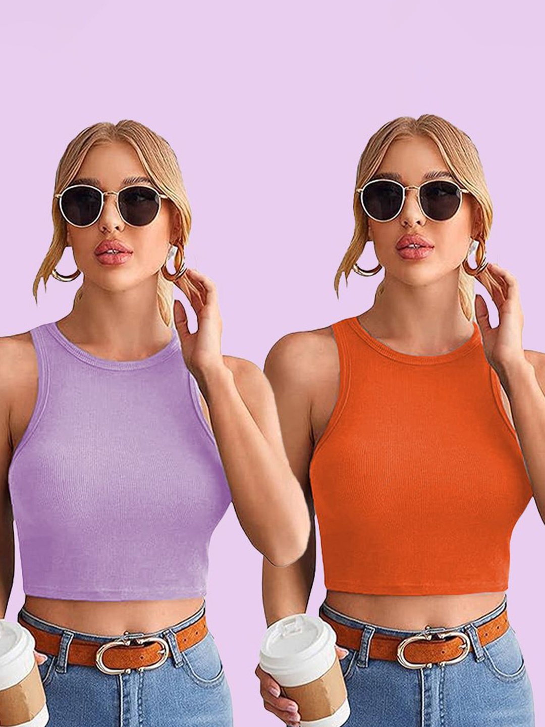 

Mast & Harbour Cotton Crop Top, Multi