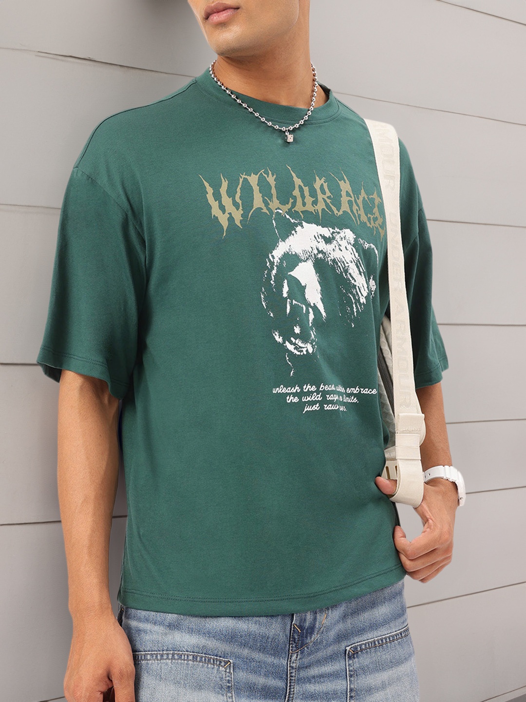 

Kook N Keech Roar & Adore Conversational Printed Relax Tee, Green