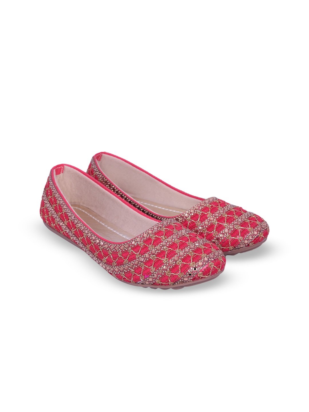 

RG Collections Women Embellished Ballerinas Flats, Red