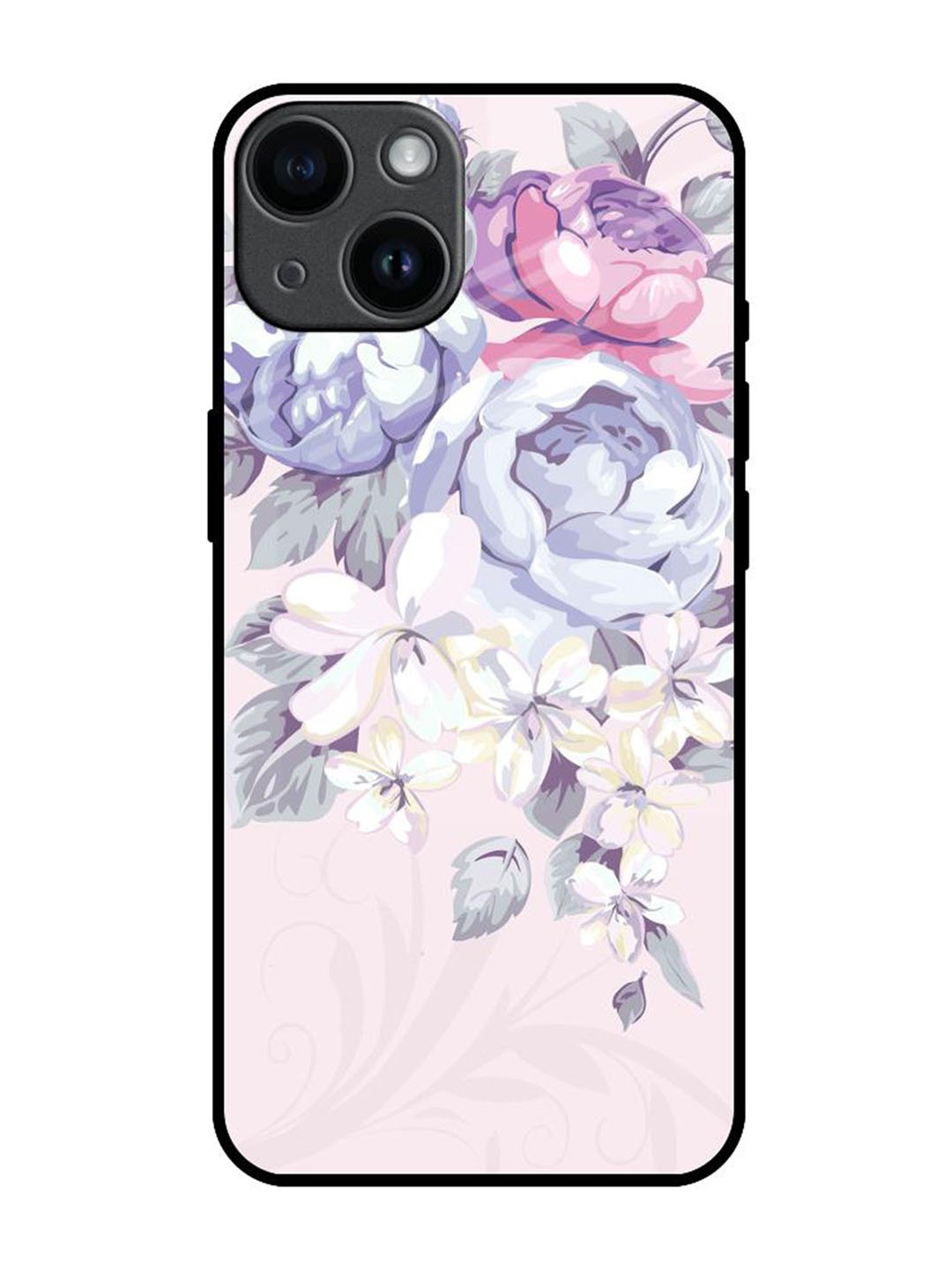 

QRIOH Floral Printed iPhone 14 Back Case Mobile Accessories, Pink