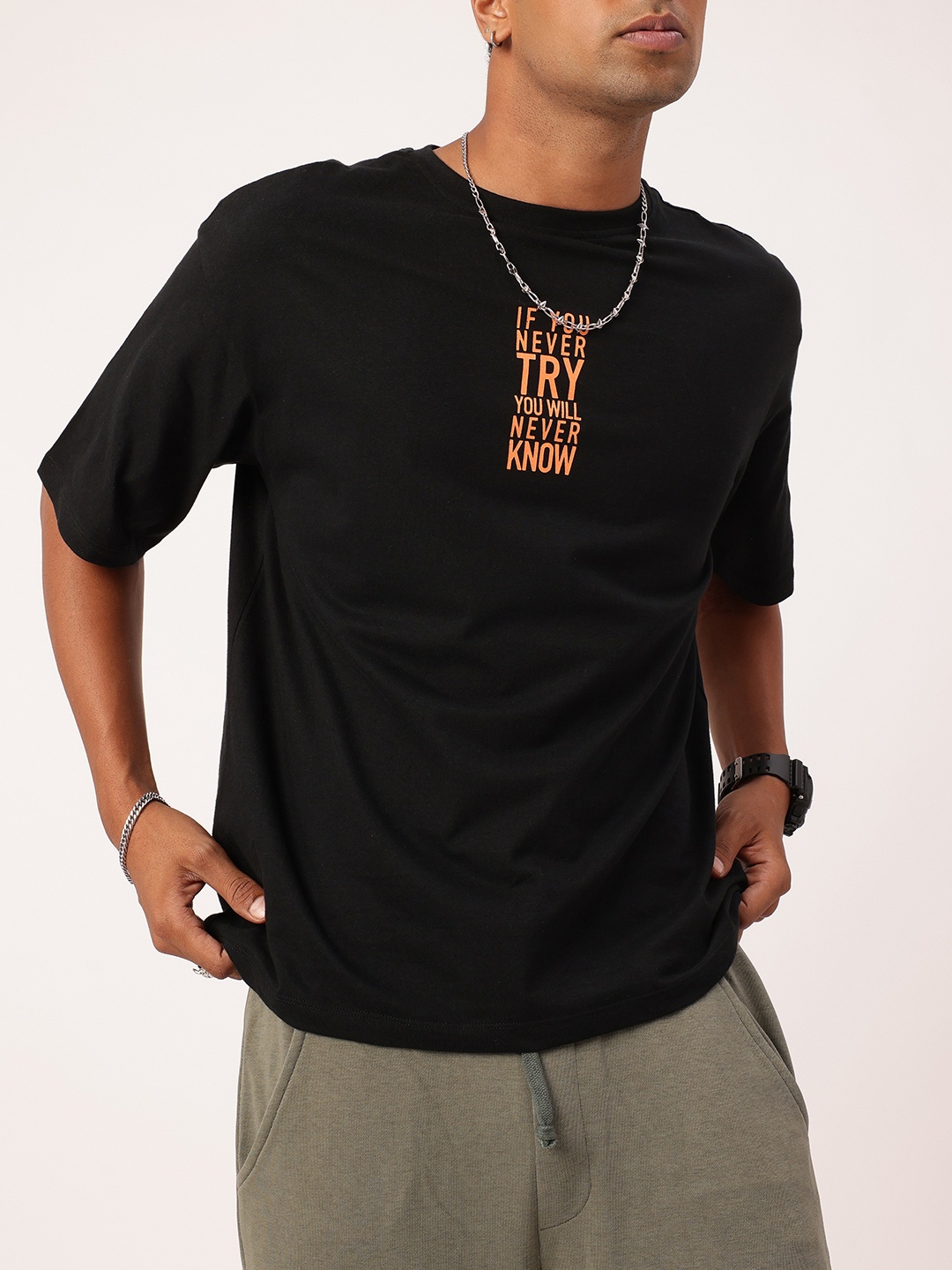 

Kook N Keech Modern Classic Printed Relaxed Fit T-shirt, Black