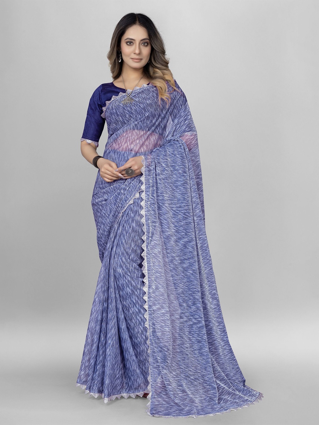 

JULEE Saree, Navy blue