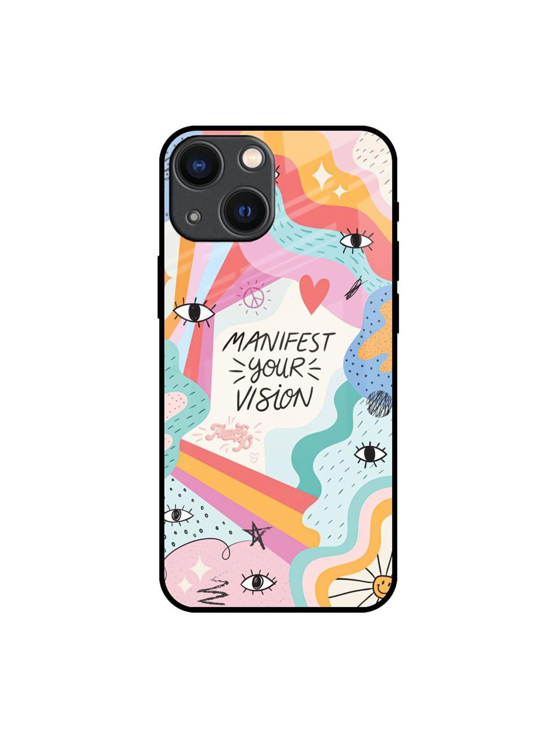 

QRIOH Quirky Printed iPhone 14 Plus Back Case Mobile Accessories, White