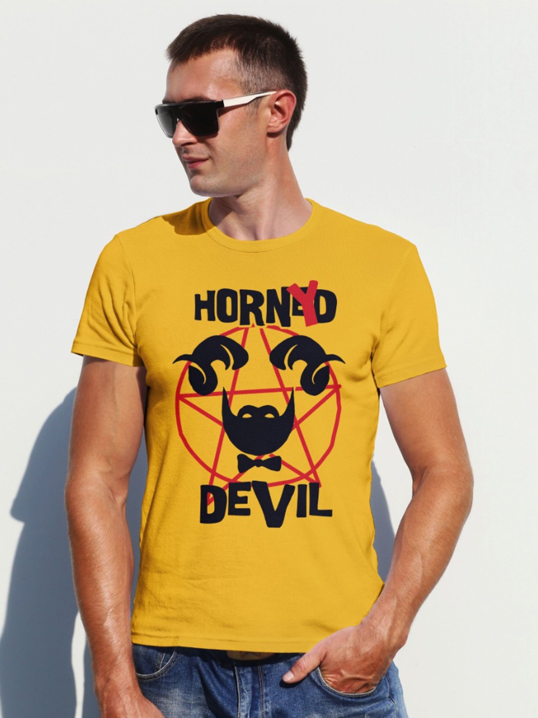 

Moda Rapido Men Printed T-shirt, Yellow