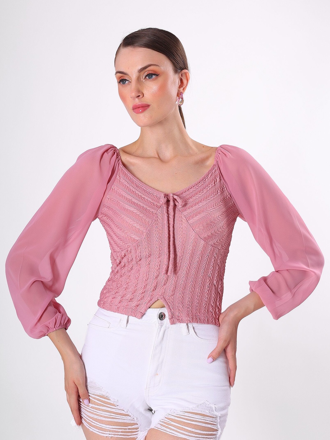 

clobug Crepe Top, Pink