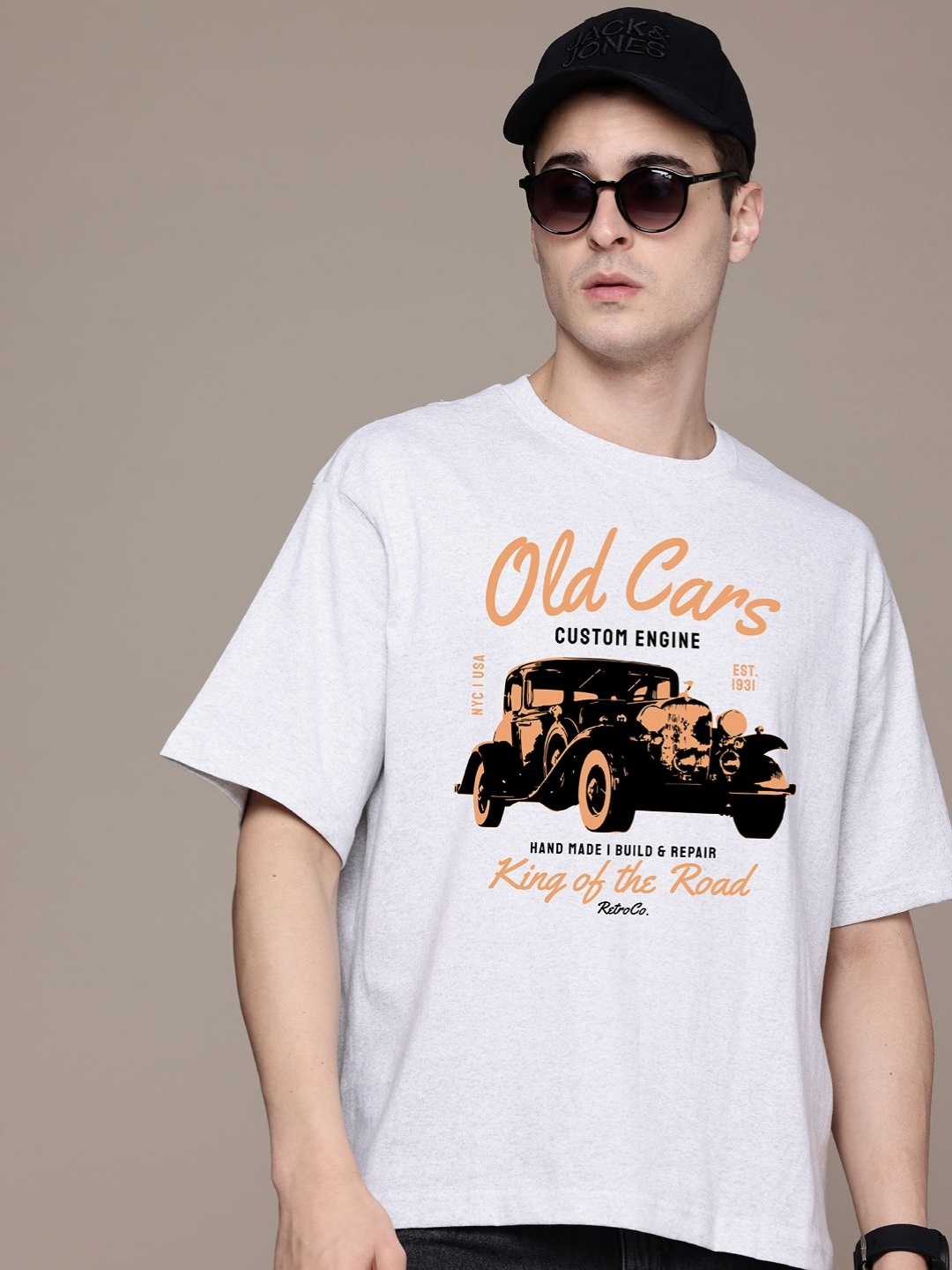 

Moda Rapido Men Printed T-shirt, Silver