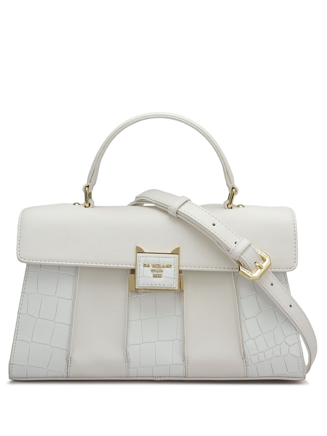 

Da Milano Leather Structured Satchel, White