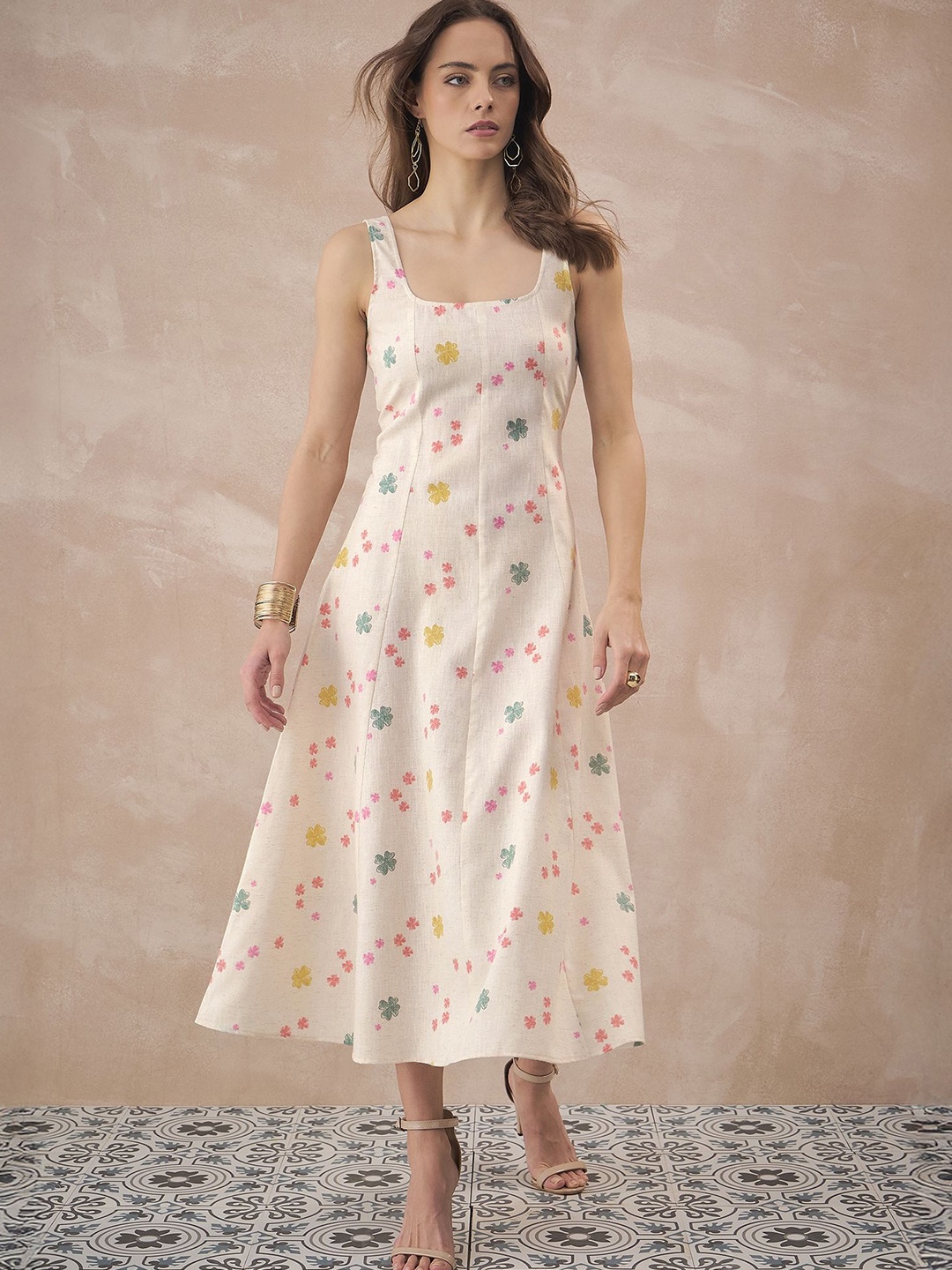 

all about you Striped Maxi Midi Dress, Off white