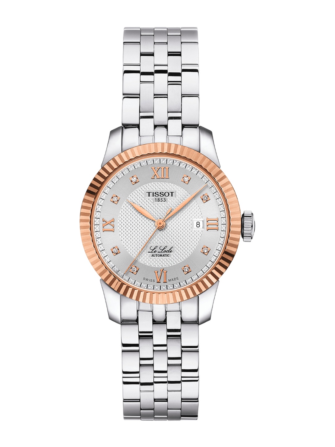 

TISSOT Women Dial & Stainless Steel Bracelet Style Straps Analogue Automatic Motion Powered Watch, Silver