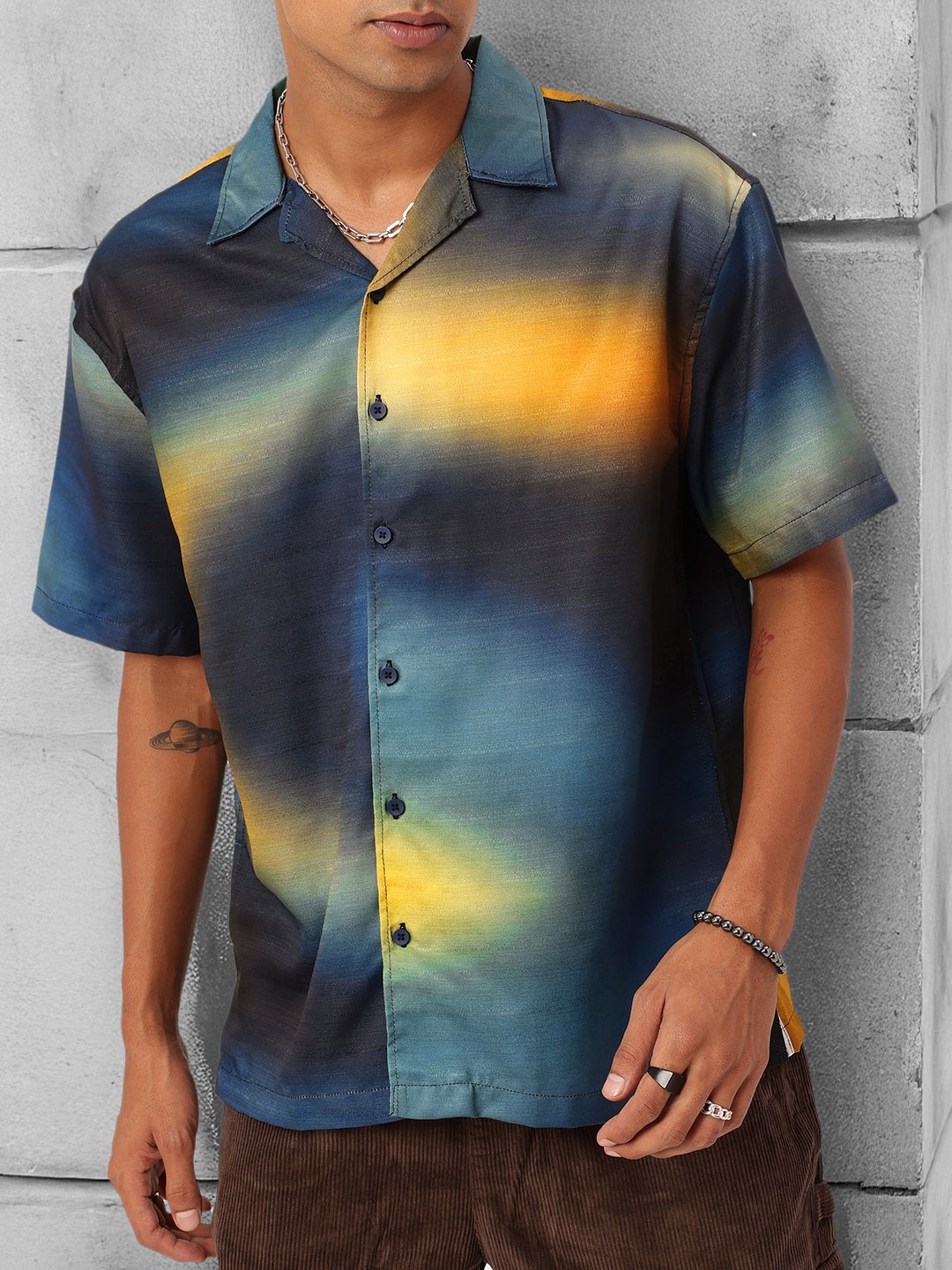 

Kook N Keech Urban Gradient Vibe Relaxed Fit Shirt, Multi