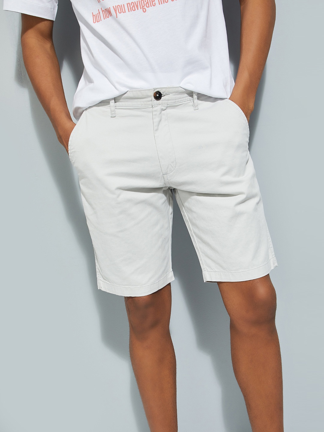 

max Men Chino Shorts, Grey