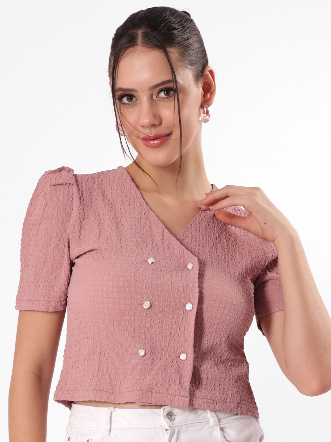 

clobug Crepe Top, Pink