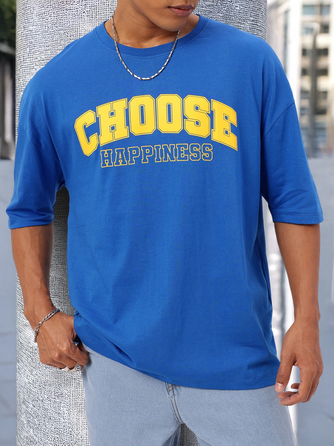 

Kook N Keech Urban Cool Typography Printed Relaxed Fit T-shirt, Blue