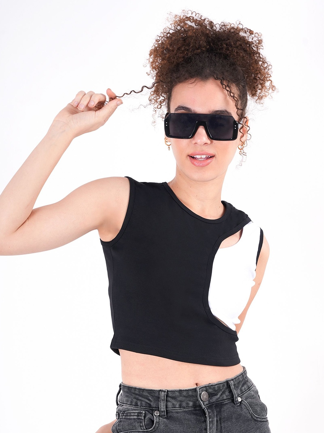 

clobug Crop Top, Black
