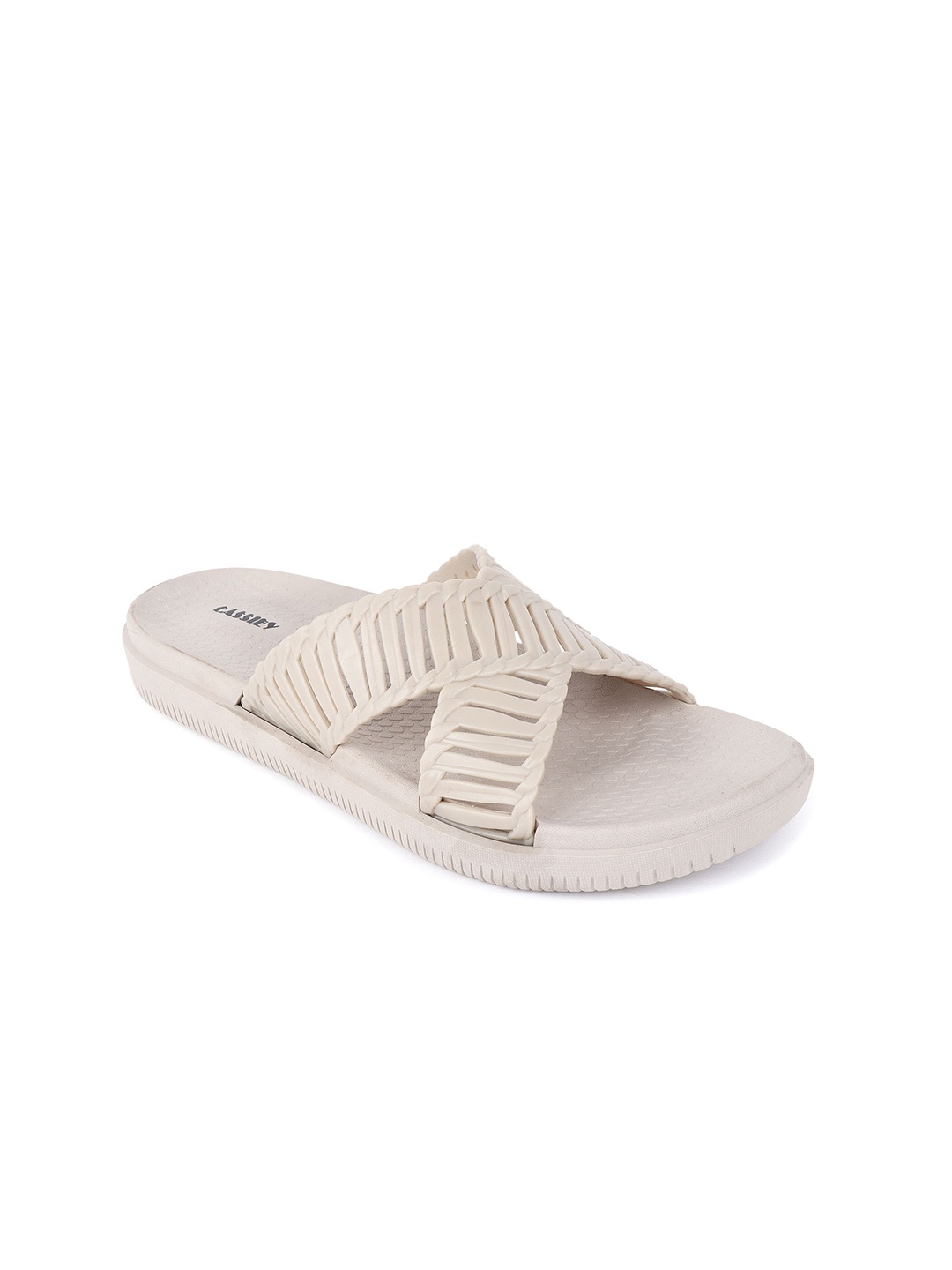 

CASSIEY Women Rubber Sliders, Khaki