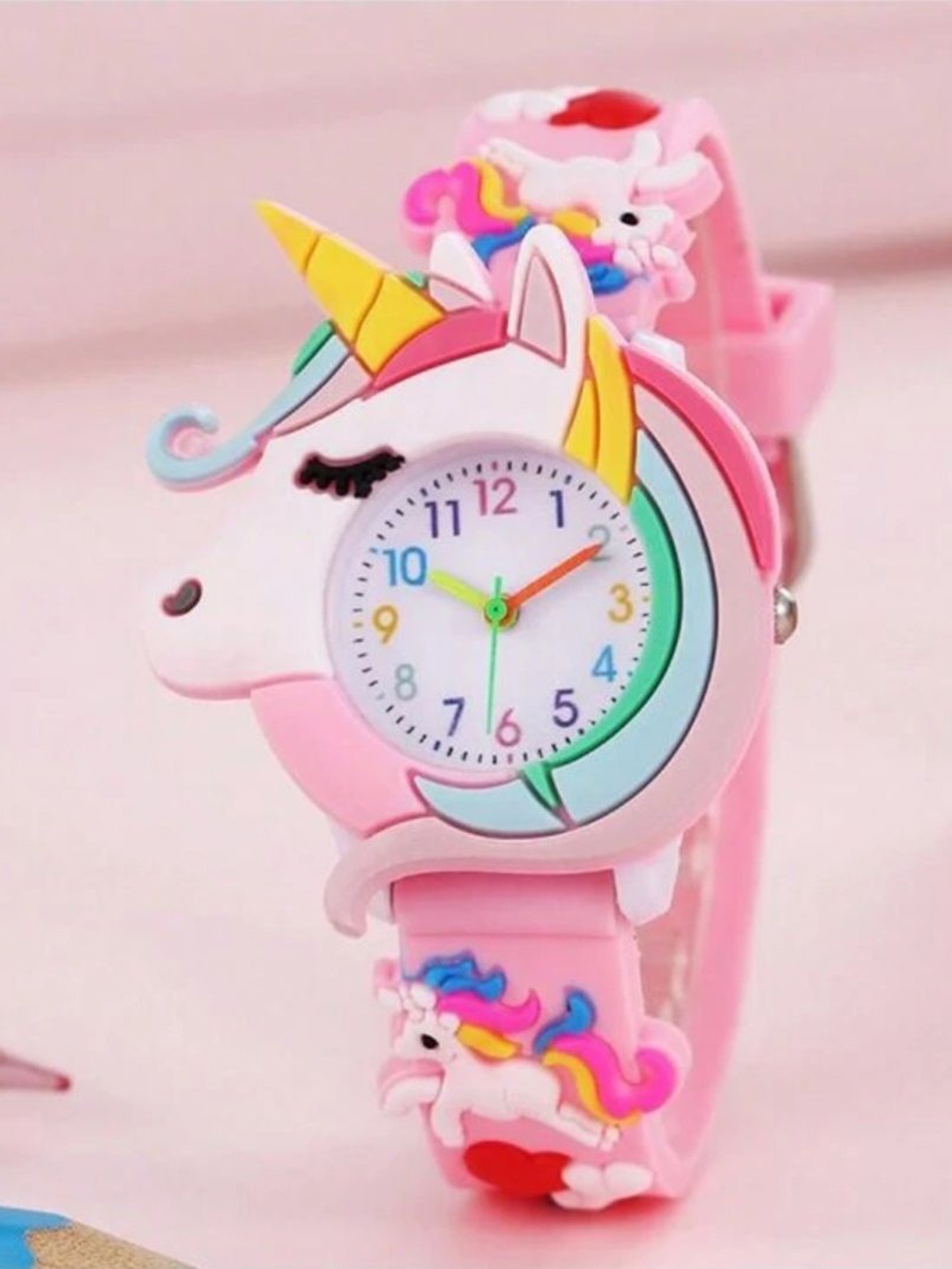 

Ziory Girls Printed Dial & Straps Analogue Watch ZY20245531, Pink
