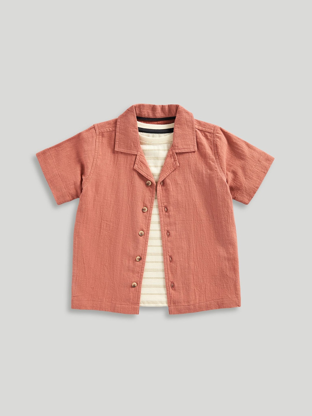 

mothercare Boys Opaque Casual Shirt, Brown