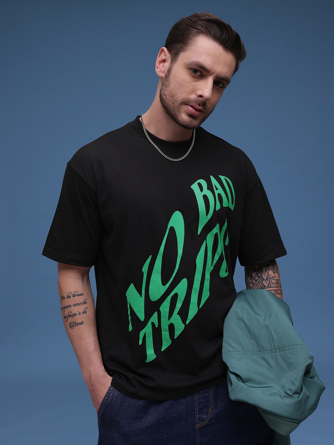 

glitchez Selfie Statement Typo Print Oversized Fit T-shirt, Black