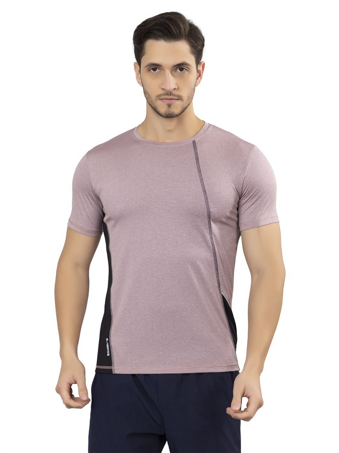 

Z Zagros Men Hooded Pockets T-shirt, Pink
