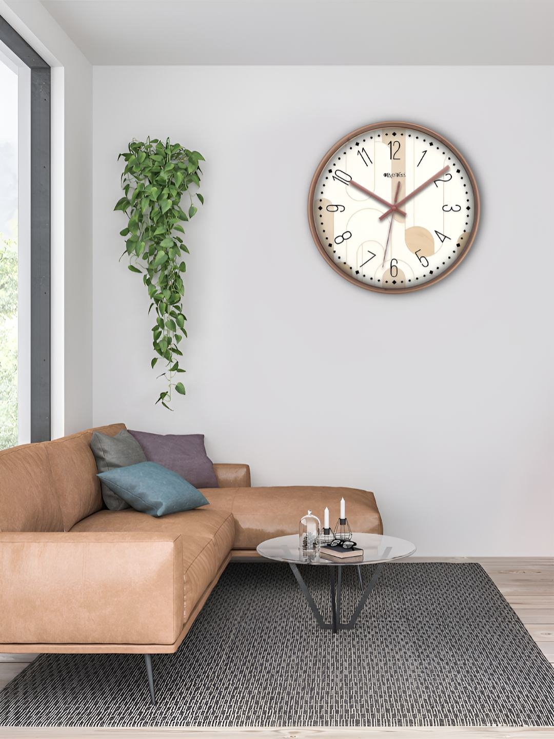 

OLIVE TREE Copper-Toned & Black Traditional Wall Clock