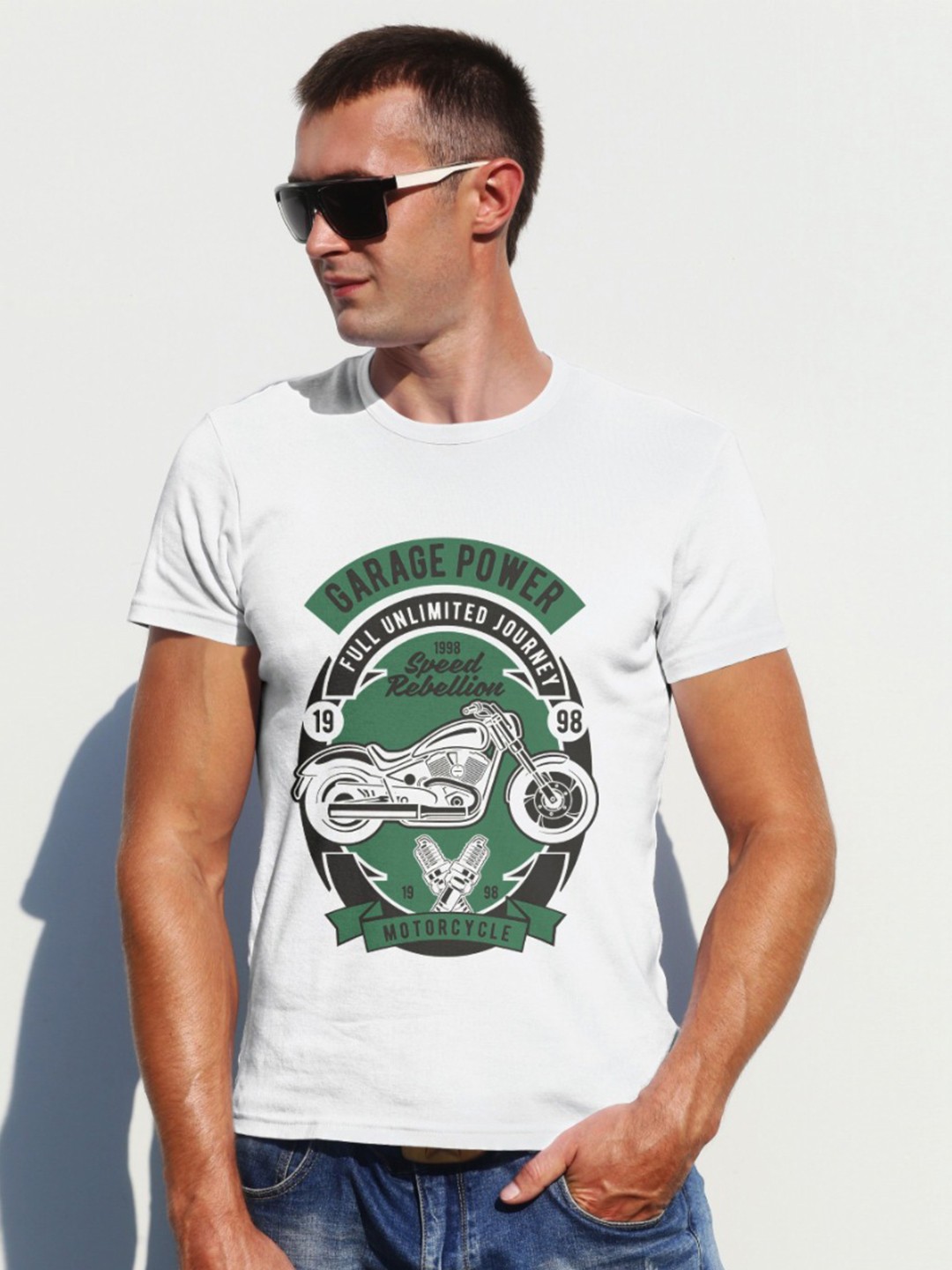 

Moda Rapido Men Printed T-shirt, White