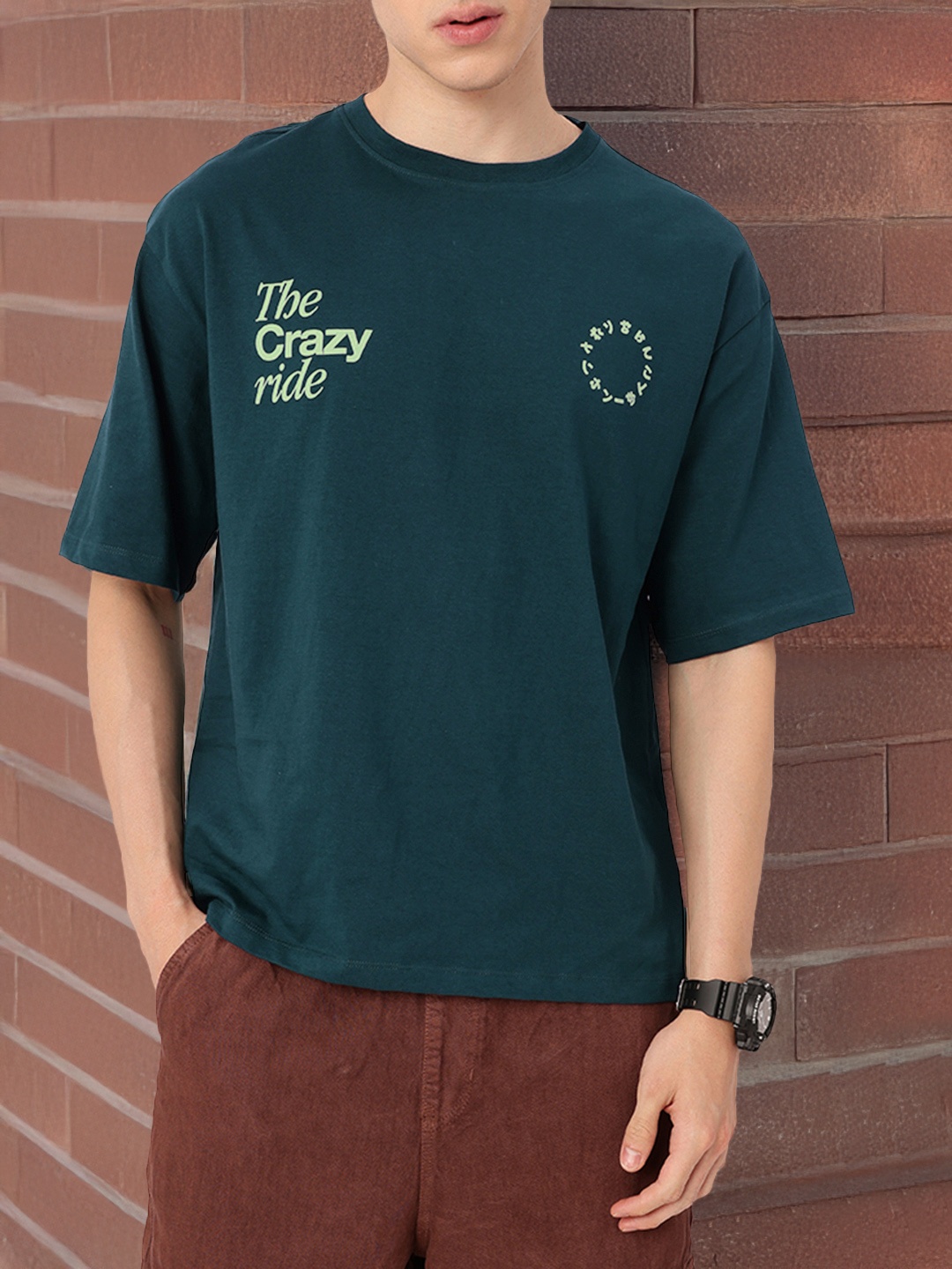 

Kook N Keech Street Cool Vibes Printed Oversized T-shirt, Teal
