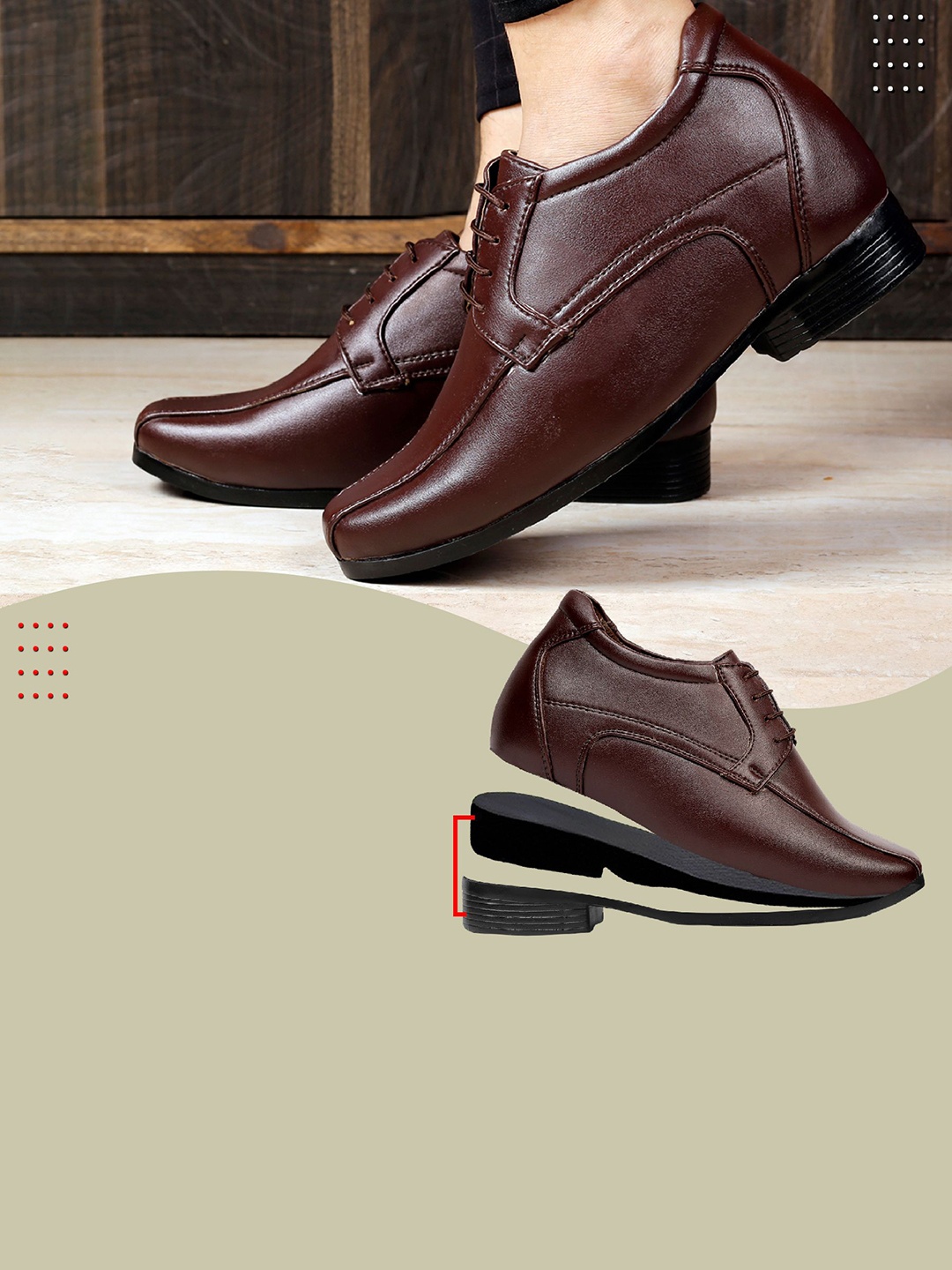 

Bxxy Men Square-Toe Formal Derbys, Brown